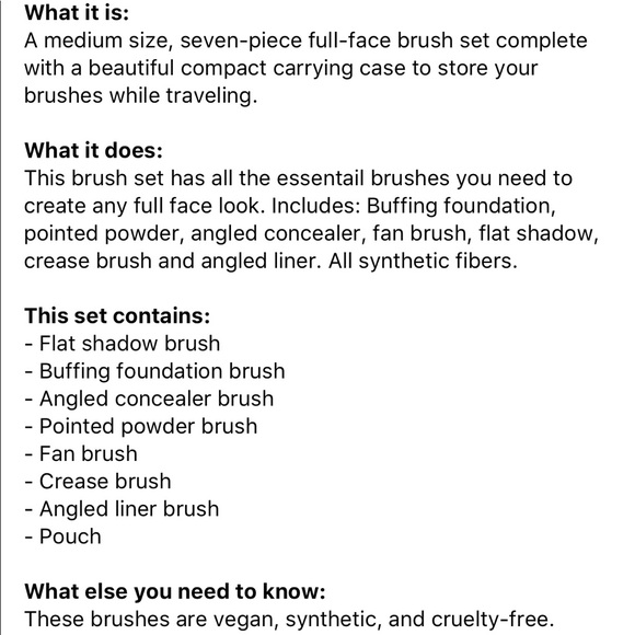 🆕 SEPHORA 7-PC SPELLBOUND BRUSH SET 🆕 - Picture 5 of 5